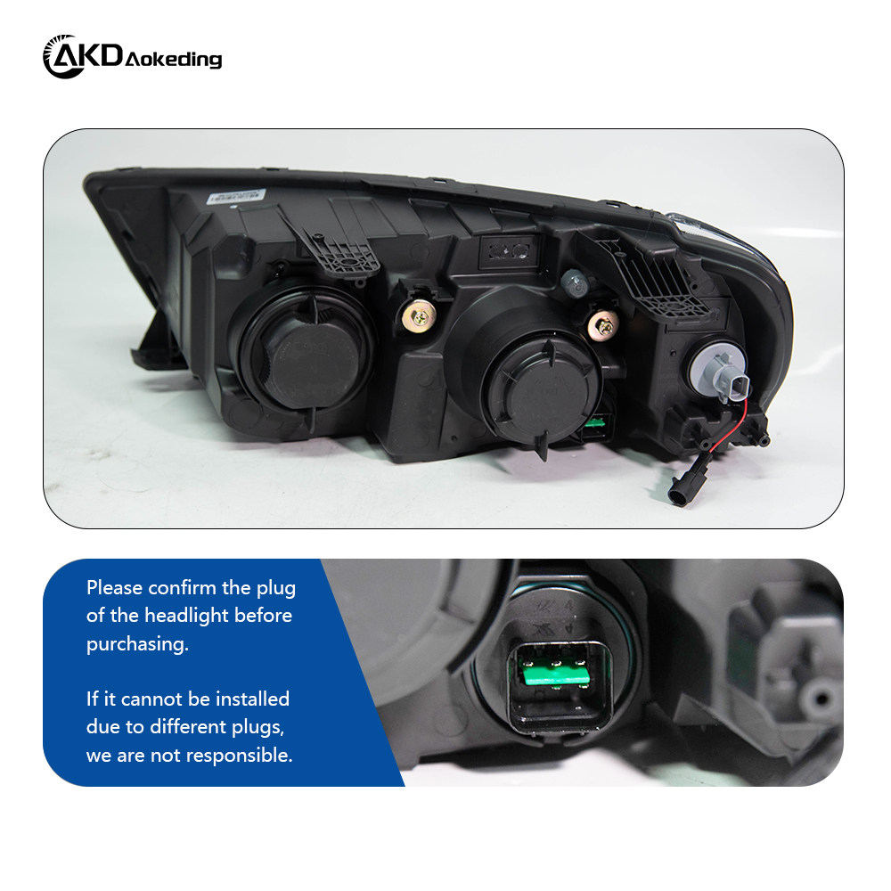 AKD Headlight Assembly Upgrade for 2011-2018 Chevrolet Captiva Models, Featuring LED Laser Sequential Turn Signals, Daytime Running Lights, And Bi-xenon Projector Lenses.