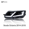 AKD Headlight Assembly Upgrade for 2014-2018 Skoda Octavia Models with LED Laser Sequential Turn Signals, Daytime Running Lights, And Bi-xenon Projector Lenses.