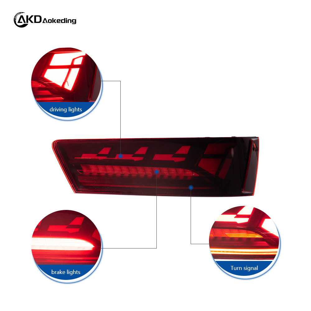 AKD Is Suitable for Retrofitting The Taillight Assembly of 2016-2019 Audi Q7 with New LED Dynamic Daytime Running Lights And Sequential Turn Signals.
