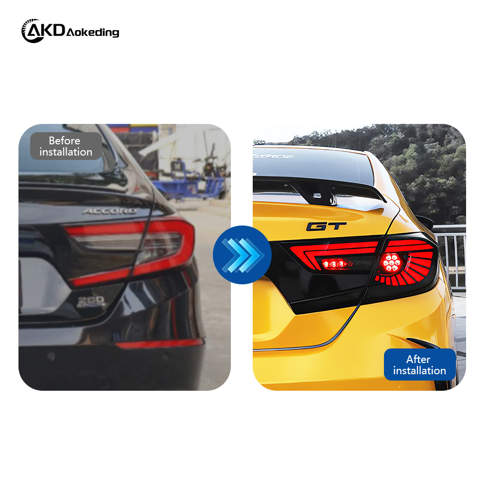 AKD Car Lights for Honda Accord X 2017-2021 10th LED Auto Taillights Upgrade Eagle Eyes Design Dynamic High Brightness Lamp Accessories