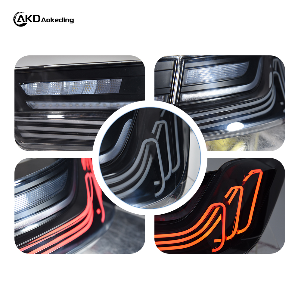AKD LED Taillight Assembly Retrofit for 2019-2022 BMW 3 Series G20 G28 Models, Featuring Sequential Turn Signals.