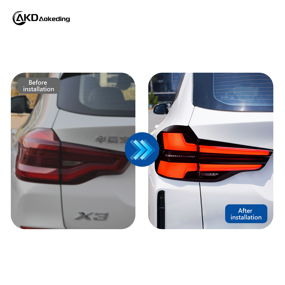 AKD Taillight Assembly for 2018-2020 BMW X3 G01G08, Modified with LED Sequential Turn Signals for The New X5 Model.