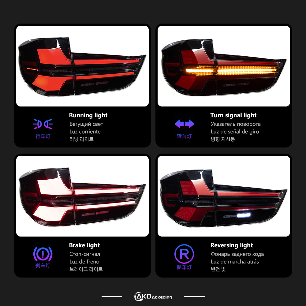 AKD Car Styling for BMW X5 F15 Tail Lights 2013-2018 F15 Upgrade to G05 LED Tail Lamp DRL Signal Brake Reverse auto Accessories