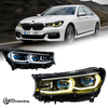 AKD Headlight Assembly Upgrade for 2016-2018 BMW 7 Series G11 And G12 Models, Featuring LED Laser Sequential Turn Signals, Daytime Running Lights, And Bi-xenon Projector Lenses.
