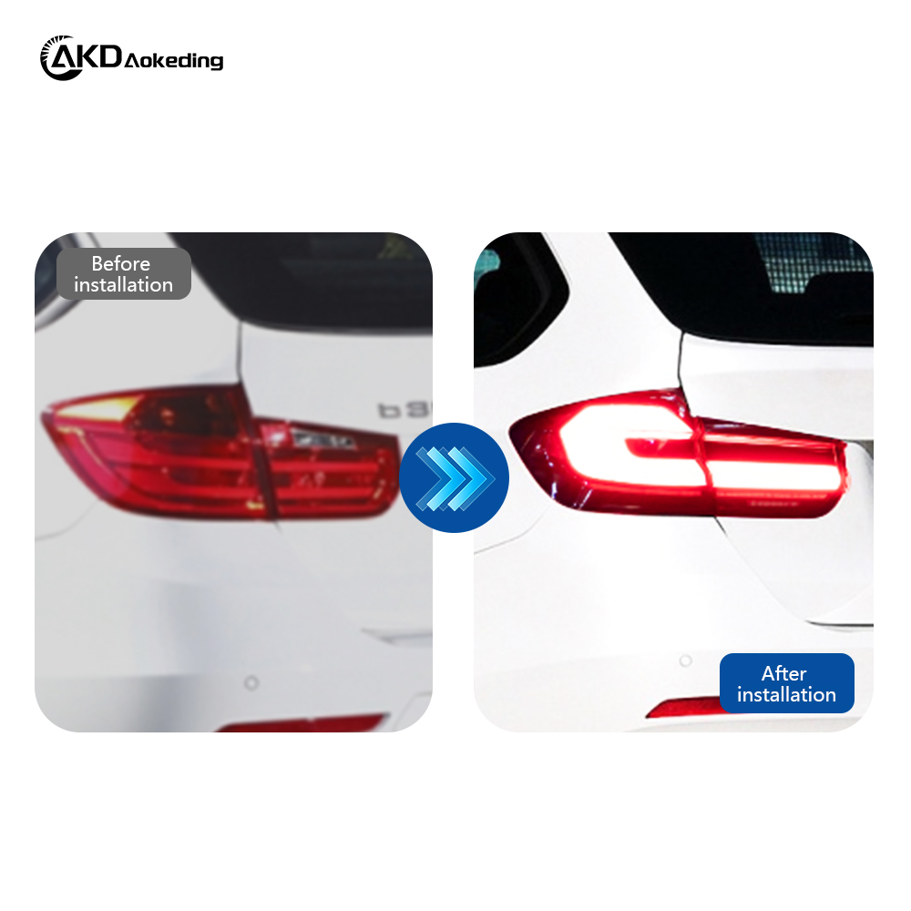 AKD LED signal brake styling modification taillights suitable for 2013-2019 BMW 3 Series F31 Touring models.