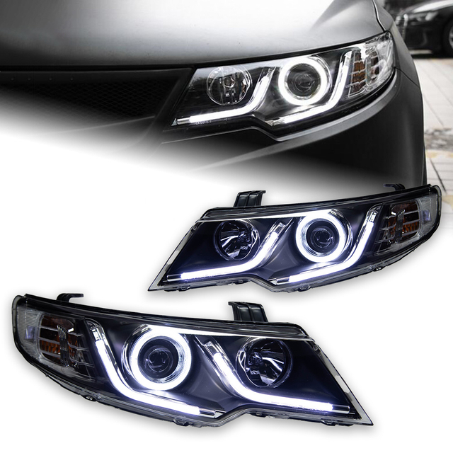 AKD Car Styling Head Lamp for Kia Forte Headlights 2009-2015 Forte Coupe LED Headlight LED DRL Hid Bi Xenon Auto Accessories