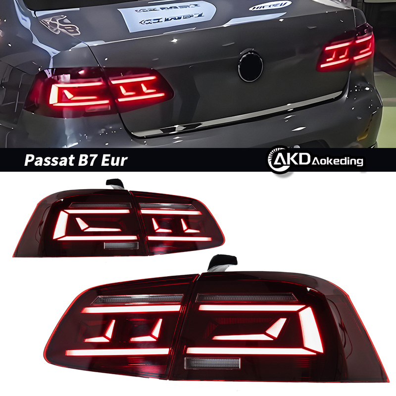 AKD Car Styling for VW Passat B7 Tail Lights 2012-2016 Magotan LED Tail Lamp B.5 Design DRL Dynami Signal Brake auto Accessories