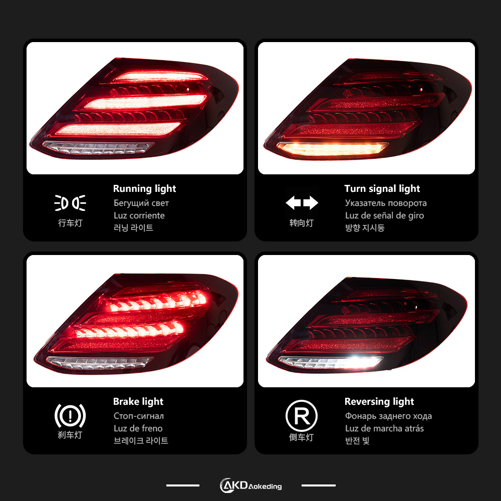 AKD Car Styling Tail Lamp for BENZ W213 LED Tail Light 2016-2019 E200 E300 E260 E350 DRL Turn Signal Stop Brake Auto Accessories