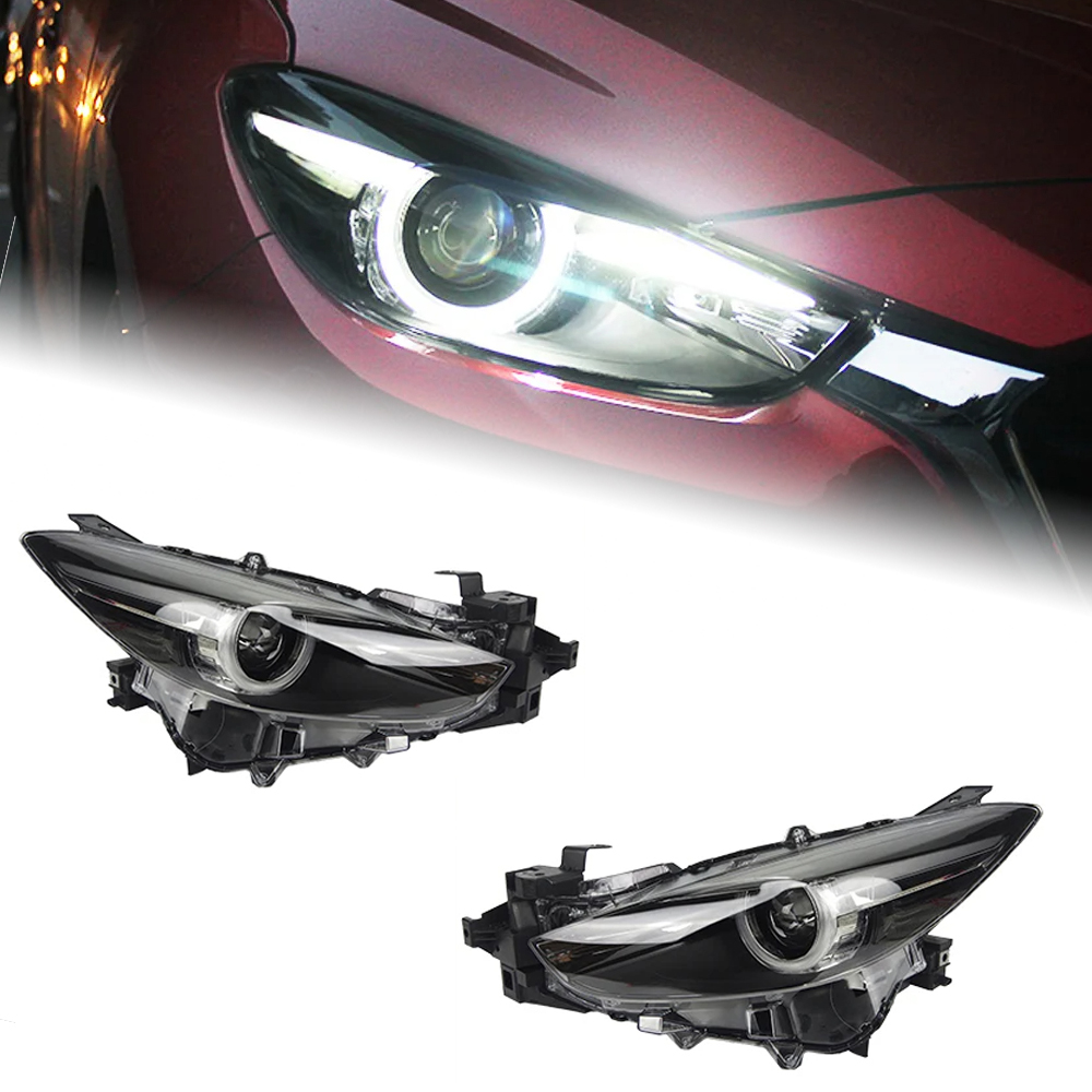 AKD Car Styling for Mazda 3 Headlights 2014-2016 Mazda3 Axela LED Headlight LED DRL Hid Head Lamp Angel Eye Bi Xenon Accessories