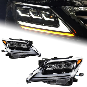 AKD Car Styling Head Lamp for LX570 Headlights 2008-2015 LX570 LED Headlight LED DRL Projector Lens Low Beam Auto Accessories