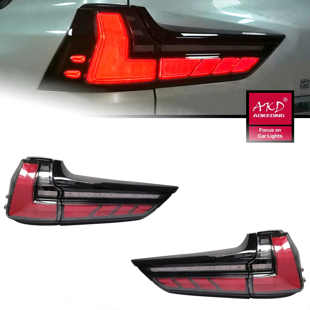 AKD Tail Lights Parts For Lexus LX570 2016-2019 Taillights Rear Lamp LED DRL Running Signal Brake Reversing Parking light Facelift