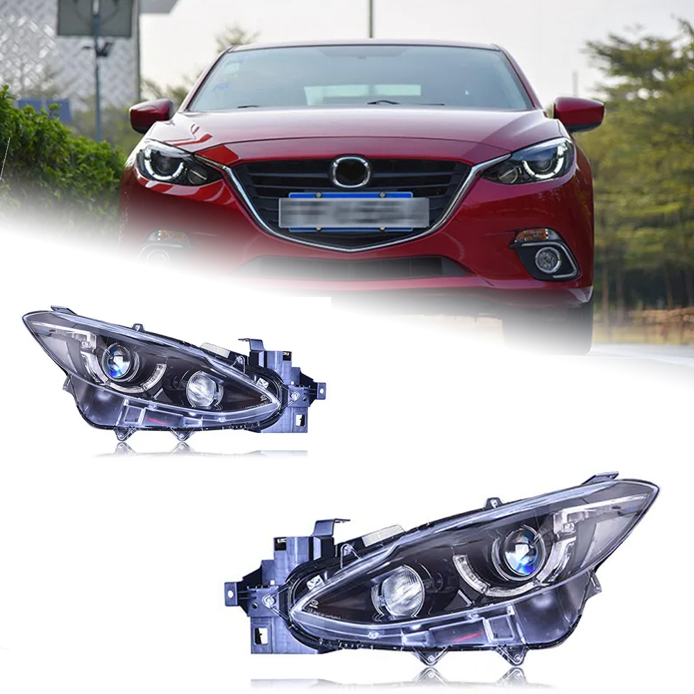 AKD Car Styling for Mazda 3 Axela LED Headlight 2014-2016 New Mazda3 LED DRL Hid Head Lamp Angel Eye Bi Xenon Accessories