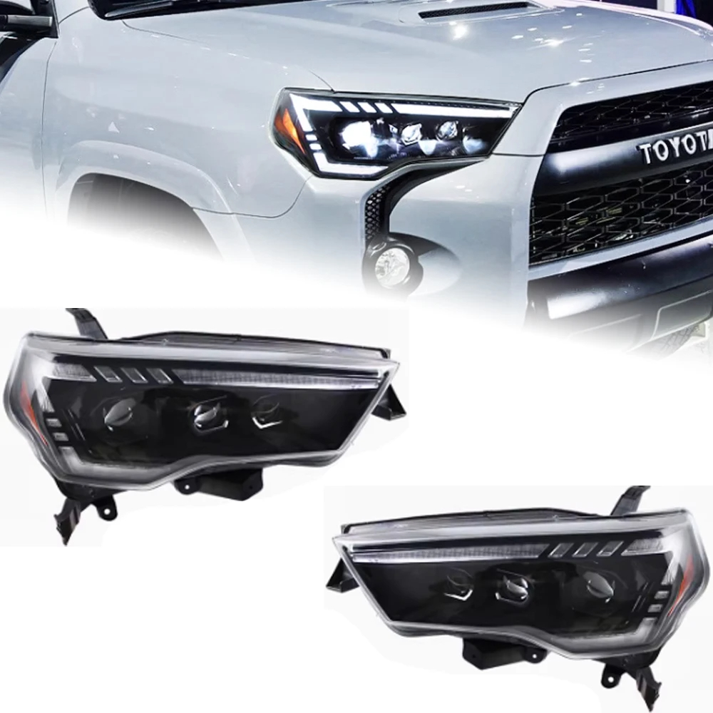 AKD Car Styling Head Lamp for 4 Runner Headlights 2014-2020 4Runner LED Headlight DRL Dynamic Signal projector lens auto Accessories