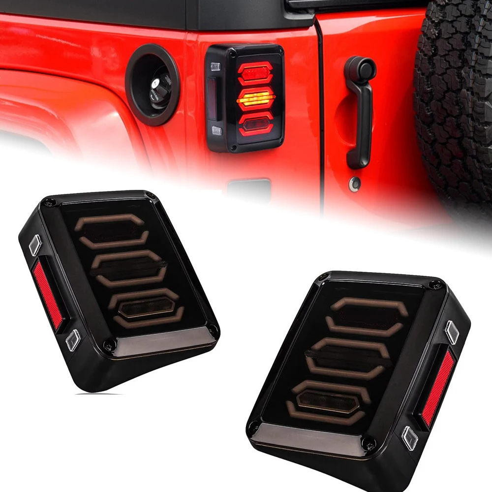 AKD Car Styling Tail Lamp for Jeep Wrangler Tail Lights 2007-2017 Wrangler LED Tail Light LED DRL Signal auto Accessories