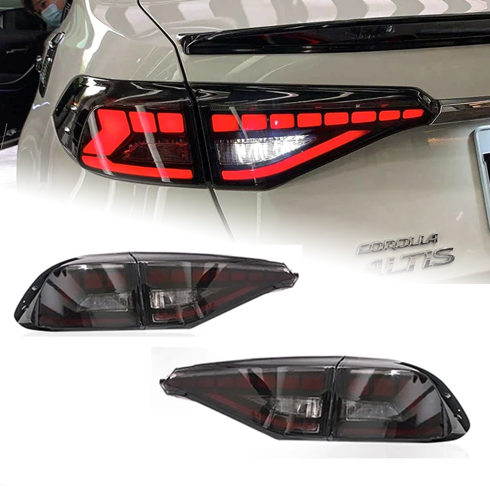 AKD Car Lights For Corolla 2019-2022 Allion LED Auto Taillight Assembly Upgrade GTS Design Signal Lamp Light Bar Accessories