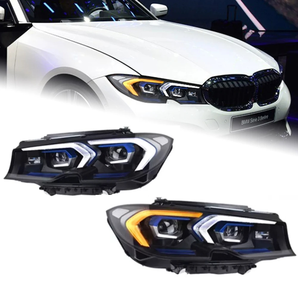 AKD Head Lamp for BMW G20 G28 LED Headlight 2019-2022 Headlights 320i 3 Series DRL Turn Signal High Beam Angel Eye Projector