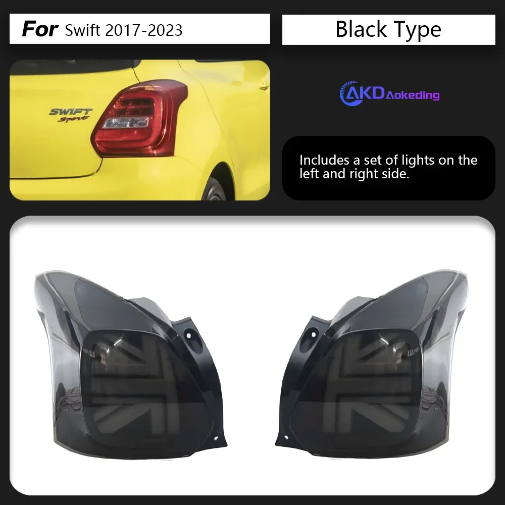 AKD Car Styling for Suzuki Swift Tail Light 2017-2023 Swift Sport LED Tail Lamp LED DRL Signal Brake Reverse auto Accessories