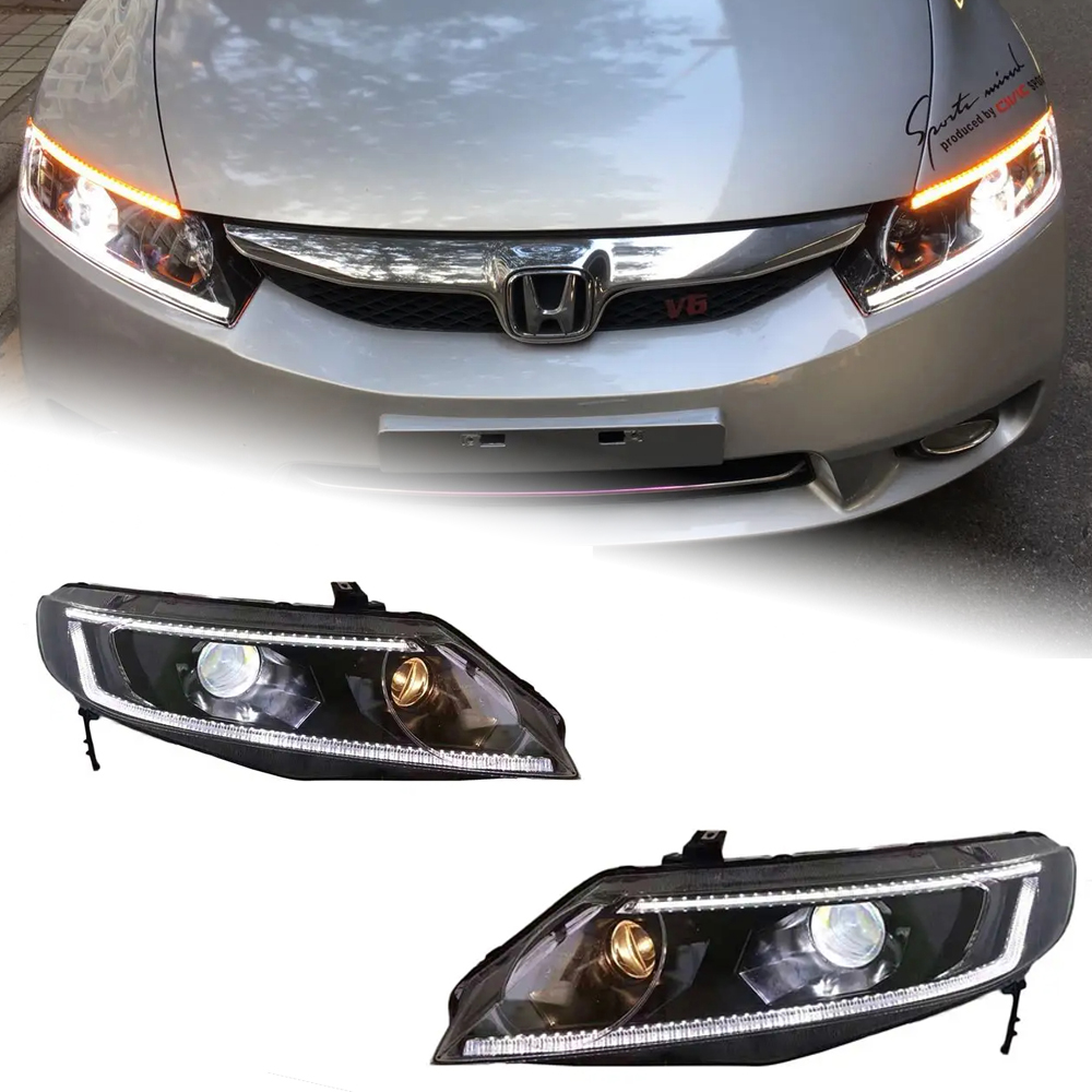 AKD Car Styling Head Lamp for Honda Civic Headlights 2006-2011 Civic FD2 LED Headlight DRL Hid Bi Xenon Auto Accessories