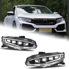 AKD Car Lights for Honda Civic X 2016-2021 LED Auto Headlight Assembly Upgrade Projector 4 Lens LHD RHD Dynamic Signal Lamp Accessories