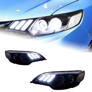 AKD Auto Parts For Honda Jazz Headlights Fit 2014-2020 Mustang Styling LED Daytime Lights Dual Projector DRL Car Accesorios Modified