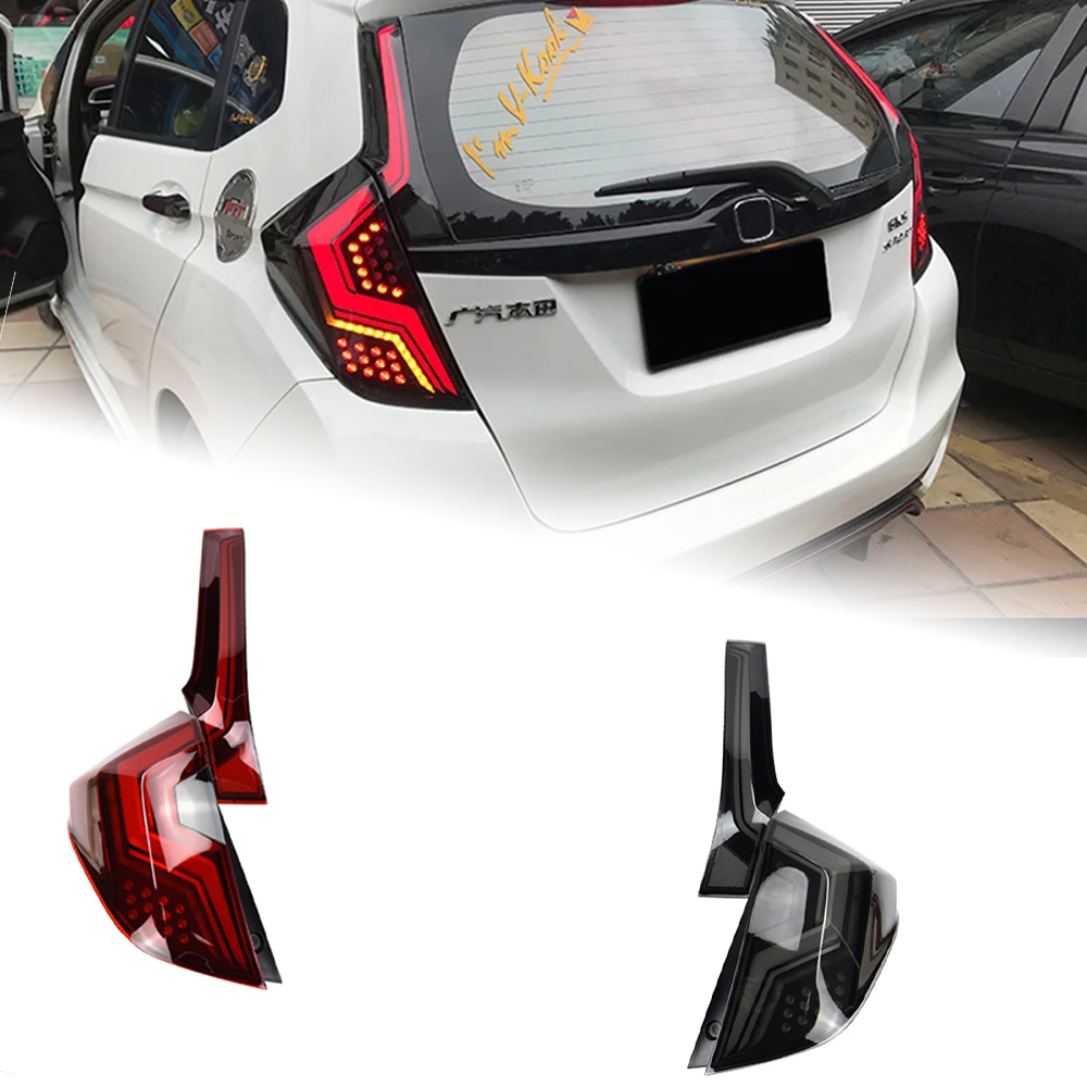 AKD Car Lights For Honda Fit Jazz 2014-2018 GK5 LED Auto Taillight Assembly Upgrade Dynamic Gypsophila Design Highlight Tools Accessories