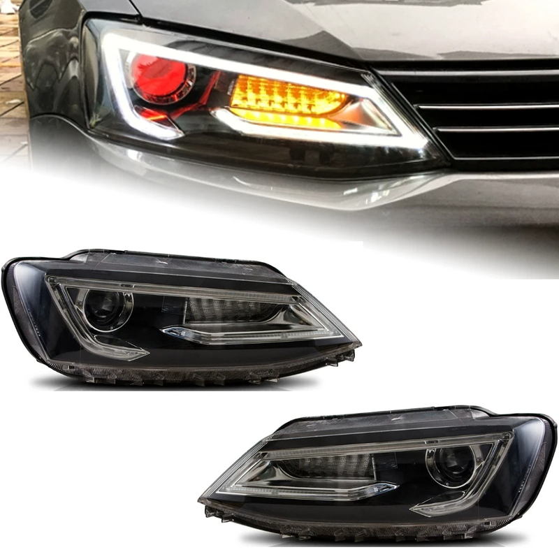 AKD Car Styling for VW Jetta Headlights 2011-2018 Jetta mk6 mk7 LED Headlight A5 Design Led Drl Hid Bi Xenon Auto Accessories