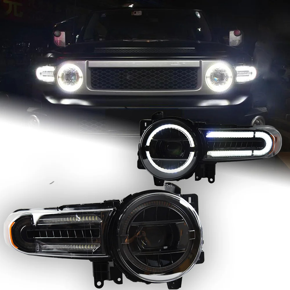 AKD Car Styling Head Lamp for Toyota FJ Cruiser Headlights 2007-2020 FJ150 LED Headlight Projector Lens DRL Auto Accessories