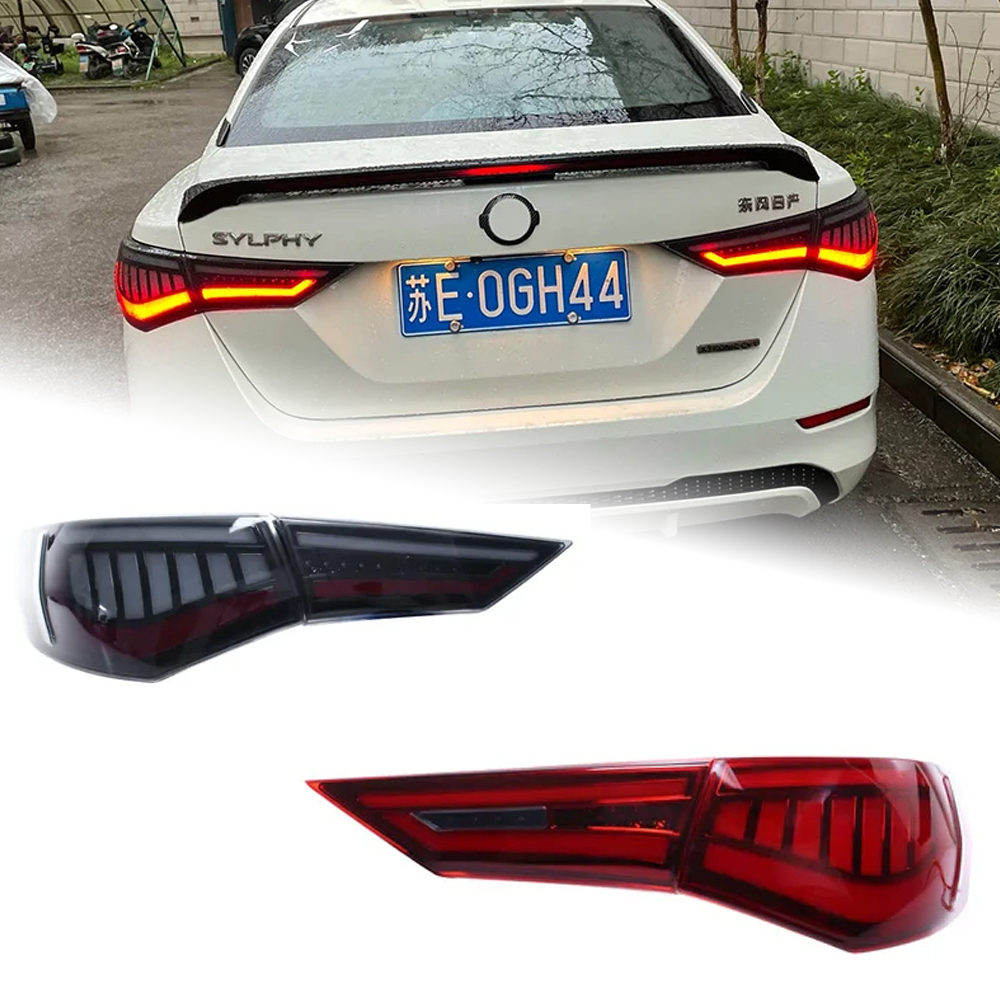 AKD Car Styling for Nissan Sylphy Tail Lights 2019-2022 New Sentra LED Tail Lamp DRL Signal Brake Reverse auto Accessories