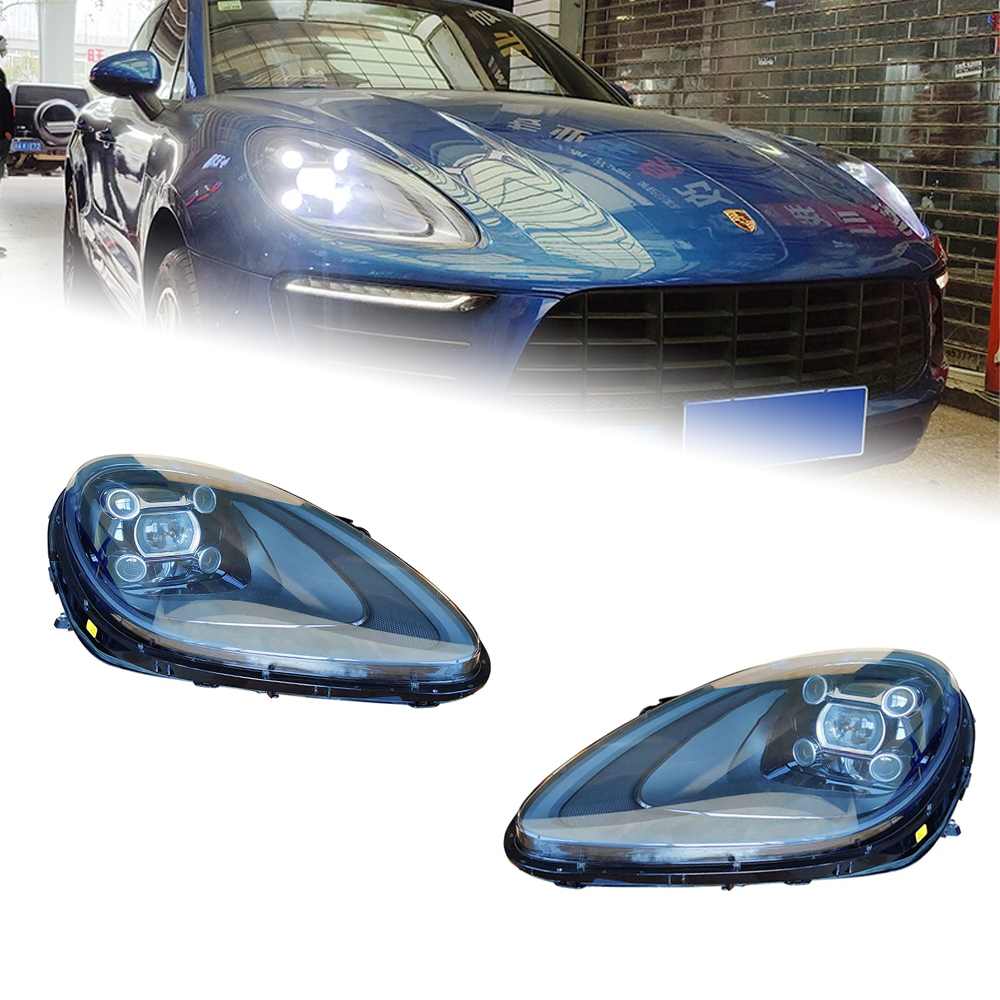 AKD Car Styling Head Lamp for Macan Headlights 2014-2017 Macan 95B LED Headlight DRL High Low Beam Upgrade Head Lamp Accessories