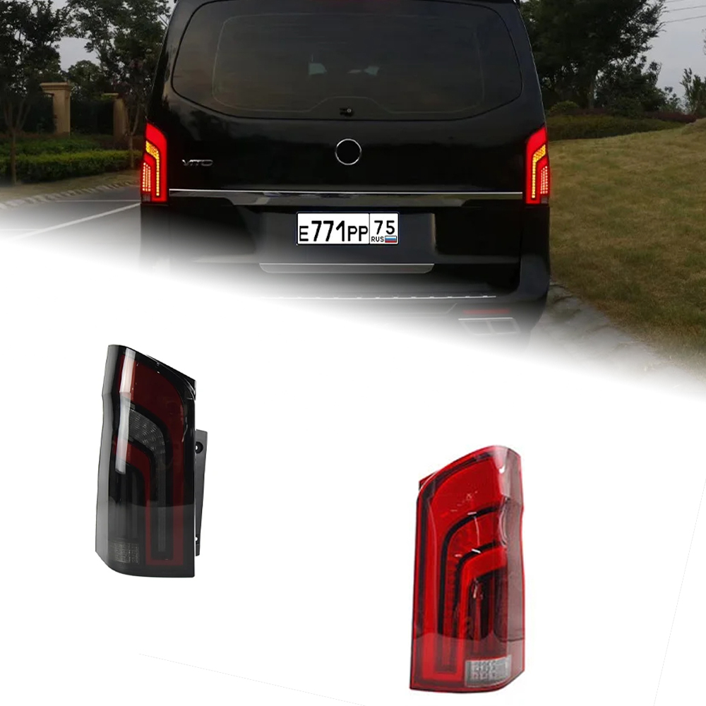 AKD Car Styling Tail Lamp for Vito Tail Lights 2014-2020 V260 LED Tail Light DRL Dynamic Signal Brake Reverse auto Accessories