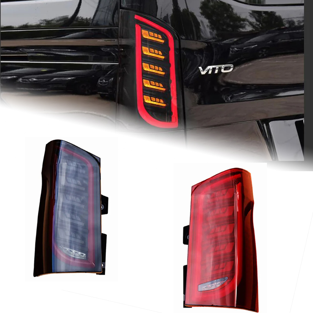 AKD Car Styling Tail Lamp for Vito Tail Lights 2014-2021 V260 LED Tail Light W447 DRL Dynamic Signal Brake Reverse auto Accessories