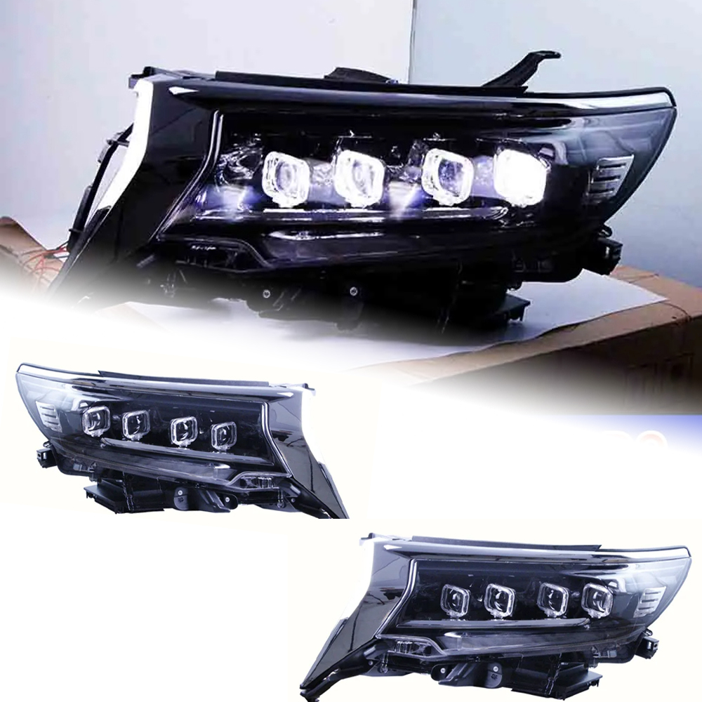 AKD Head Lamp for Toyota Prado LC200 LED Headlight 2017-2021 Headlights Prado DRL Turn Signal High Beam Angel Eye Projector Lens