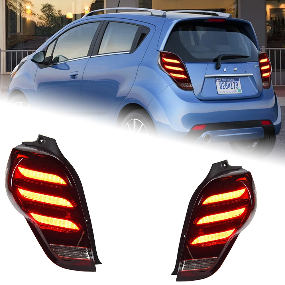 AKD Car Styling Tail Light for Spark Tail Lights 2012-2019 New Spark LED Tail Lamp DRL Signal Brake Reverse auto Accessories