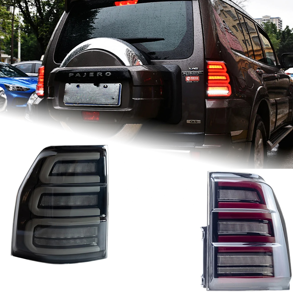 AKD Car Accessories Rear Lamp for Pajero V93 Tail Lights 2006-2020 Pajero V97 LED Tail Light V87 DRL Brake Signal Reverse