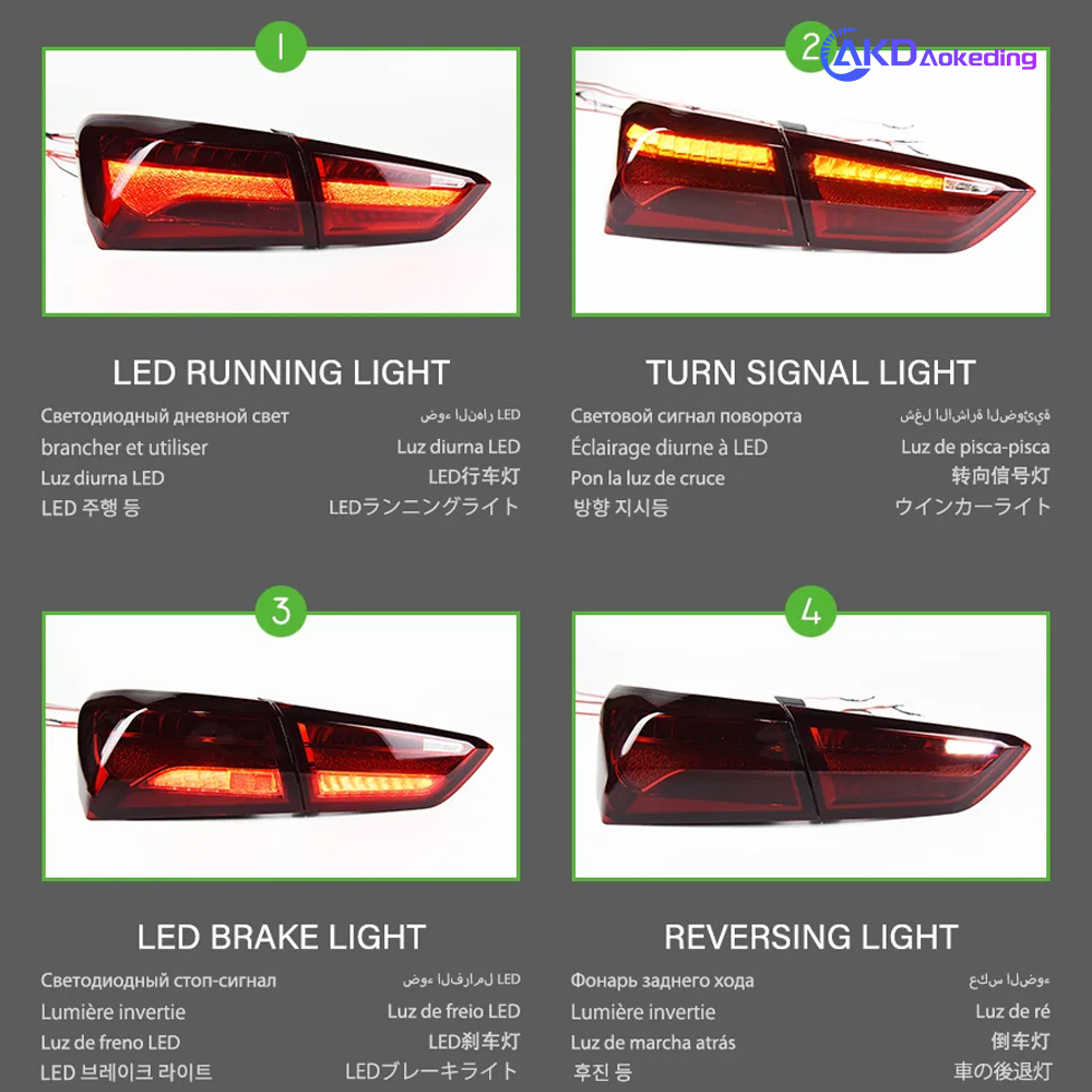 AKD Car Lights For Malibu XL 2016-2019 LED Taillights Width Lamp Dynamic Turn Signal Highlight Reversing And Brake Assembly Upgrade