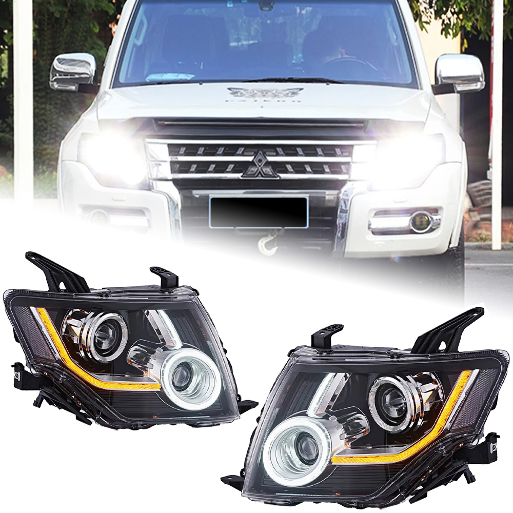 AKD Car Styling for Pajero V97 Headlights 2006-2020 V93 LED Headlight Montero V85 V95 Dynamic Signal Animation DRL Accessories