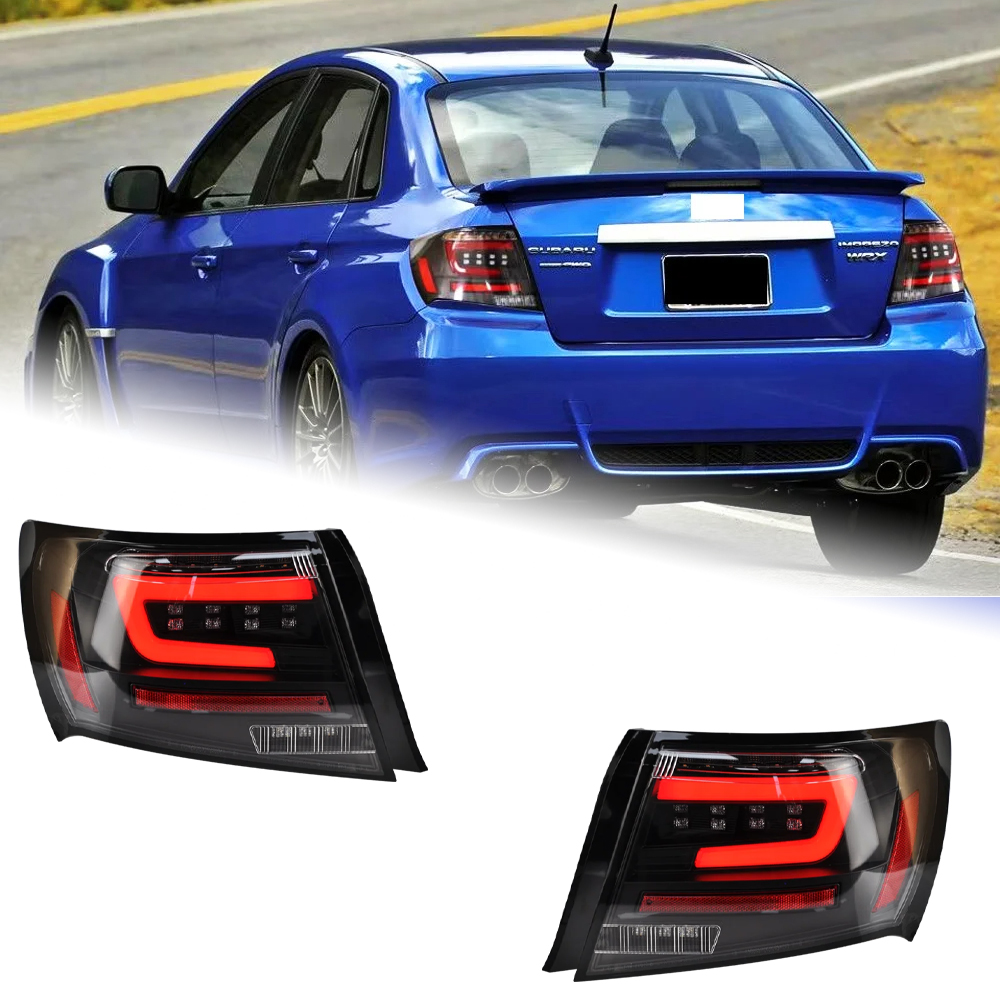 AKD Car Styling Tail Lamp for Subaru WRX Tail Lights 2008-2014 Impreza LED Tail Light DRL Turn Signal Reverse Auto Accessories