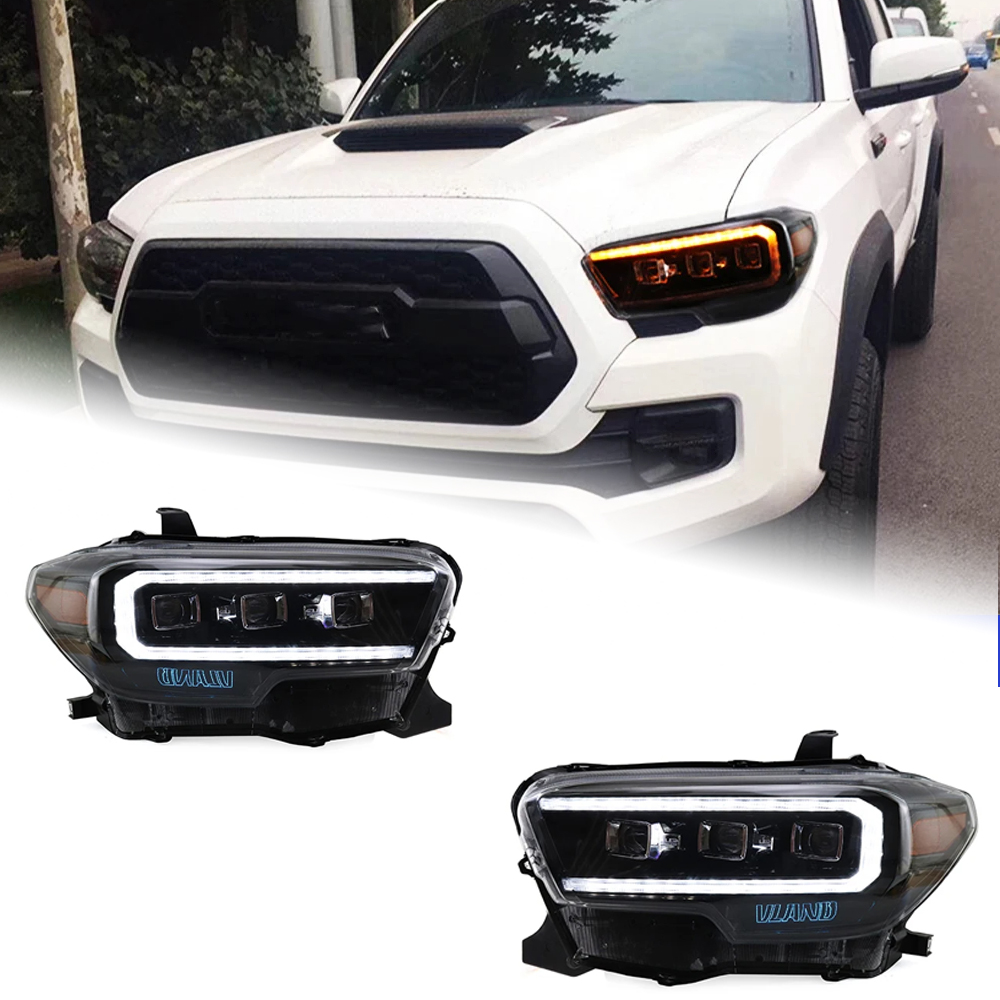 AKD Head Lamp for Toyota Tacoma LED Headlight 2015-2020 Headlights Tacoma DRL Turn Signal High Beam Angel Eye Projector Lens