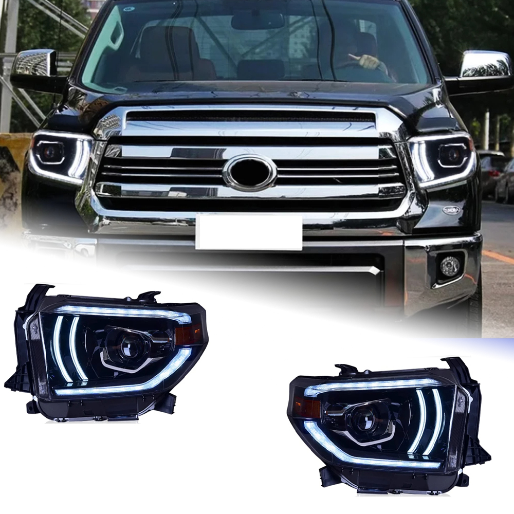 AKD Head Lamp for Toyota Tundra LED Headlight 2014-2019 Headlights Tundra DRL Turn Signal High Beam Angel Eye Projector Lens