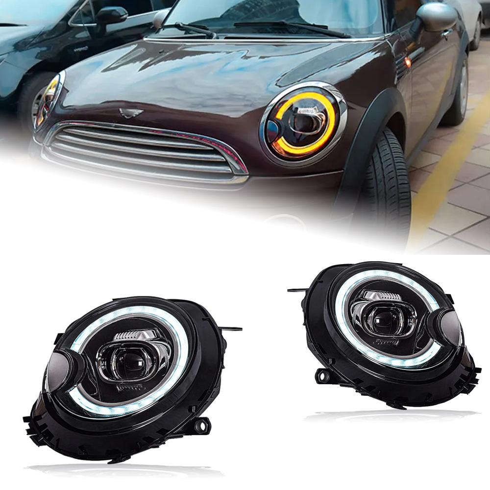 AKD Car Accessories Head Lamp for MINI R55 Headlights 2007-2013 R56 LED Headlight R57 Cooper DRL LED Projector Beam