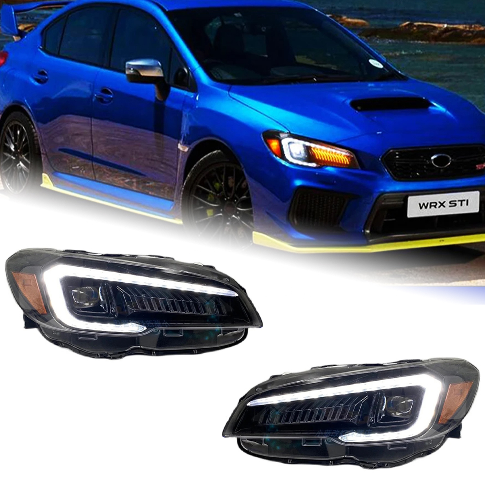 AKD Car Lights For Subaru WRX 2015-2021 STI LED Headlights DRL Fog Lamp Dunamic Turn Signal Angel Eyes Projector Lens Accessories Upgrade