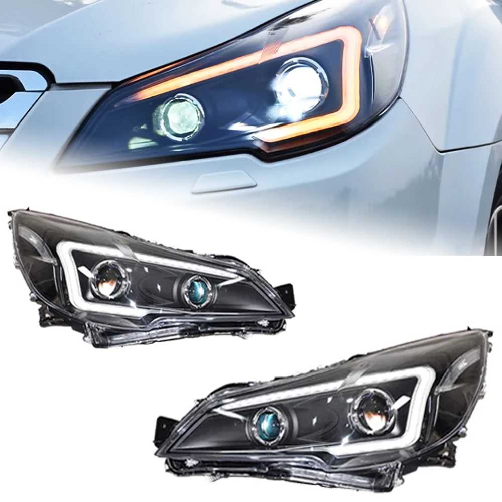 AKD Car Styling Head Lamp for Subaru Legacy LED Headlight 2010-2015 Headlights Outback DRL Turn Signal High Beam Auto Accessories