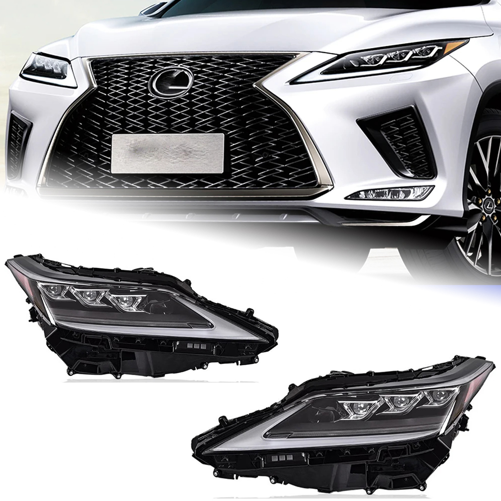 AKD Head Lamp for Lexus RX300 LED Headlight 2020-2022 Headlights RX450 RX200T DRL Turn Signal High Beam Angel Eye Projector Lens