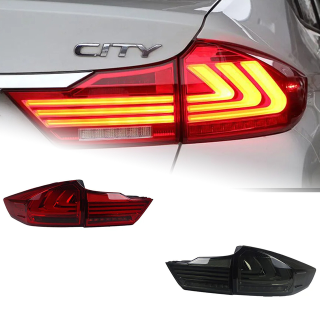 AKD Car Lights For Honda City 2015-2019 LED Auto Taillight Assenbly Upgrade Lexus Design Drnamic Rear Lamp Tools Accessories Kit Facelift