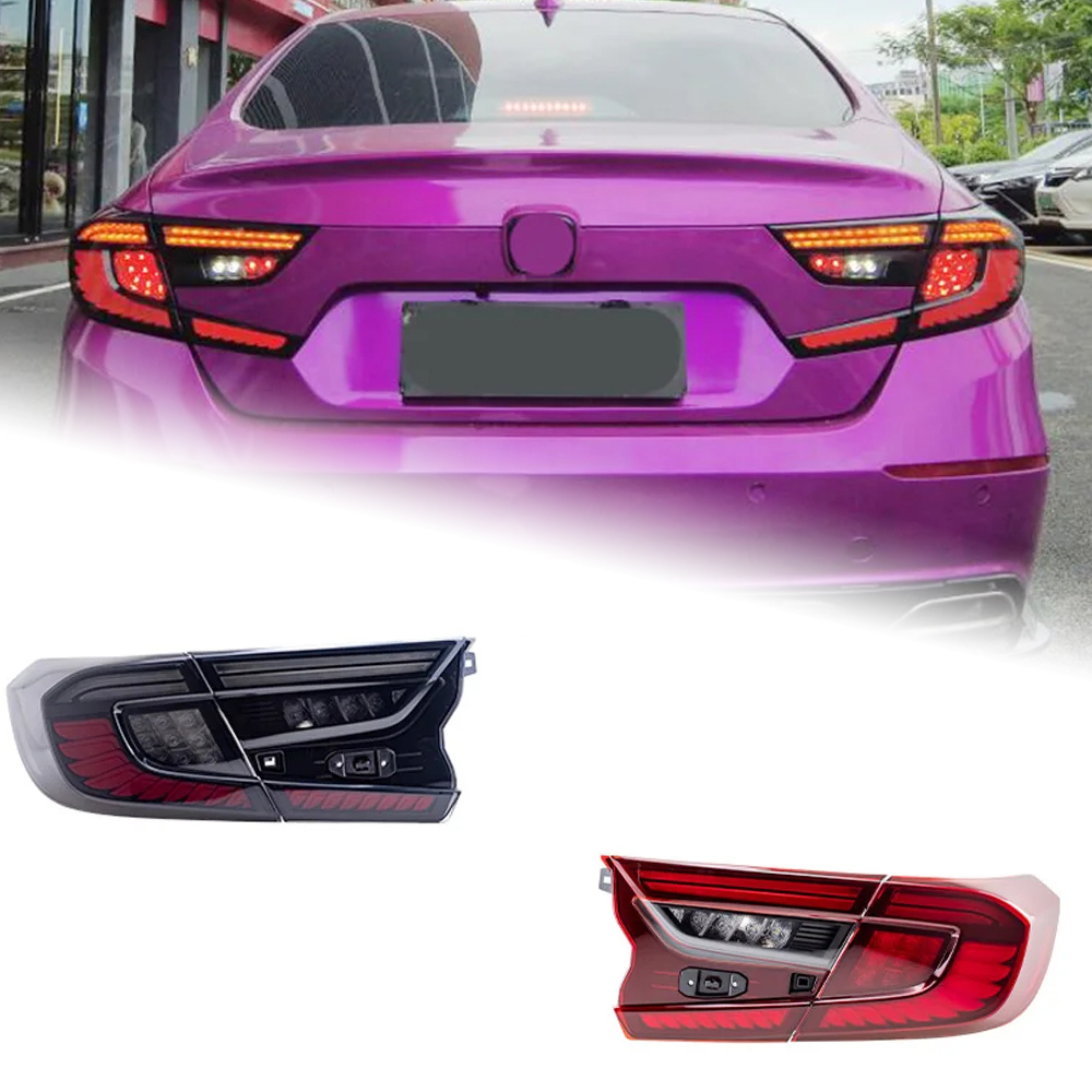 AKD Car Lights For Honda Accord X 2018-2022 10th LED Auto Taillights Assembly Upgrade GTS Design Rear Dynamic Highlight Lamp Accessories