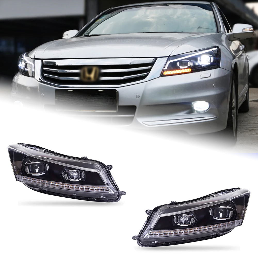 AKD Car Styling for Honda Accord Headlights 2008-2012 Accord 8 LED Headlight LED DRL Hid Head Lamp Angel Eye Bi Xenon Accessories