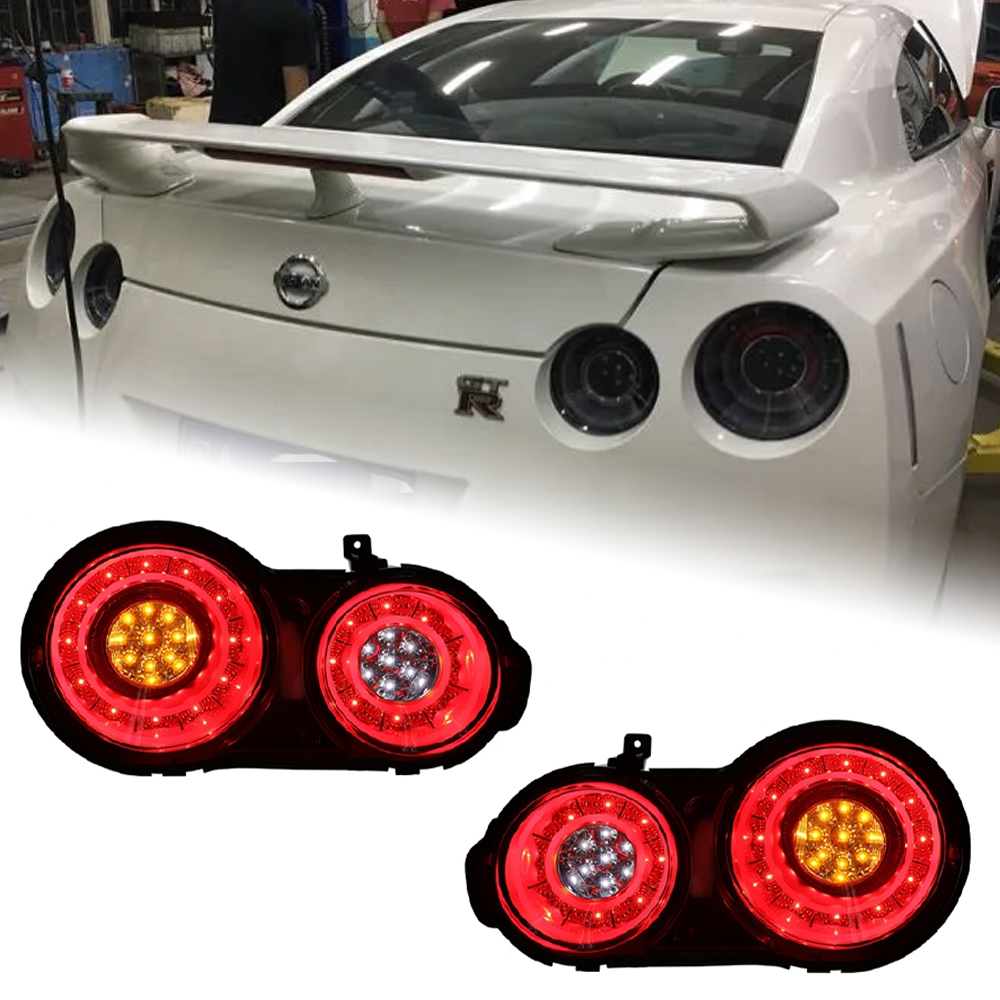 AKD Car Styling for Nissan GT-R LED Tail Light 2009-2017 GTR Tail Lamp LED DRL Turn Signal Brake Reverse auto Accessories