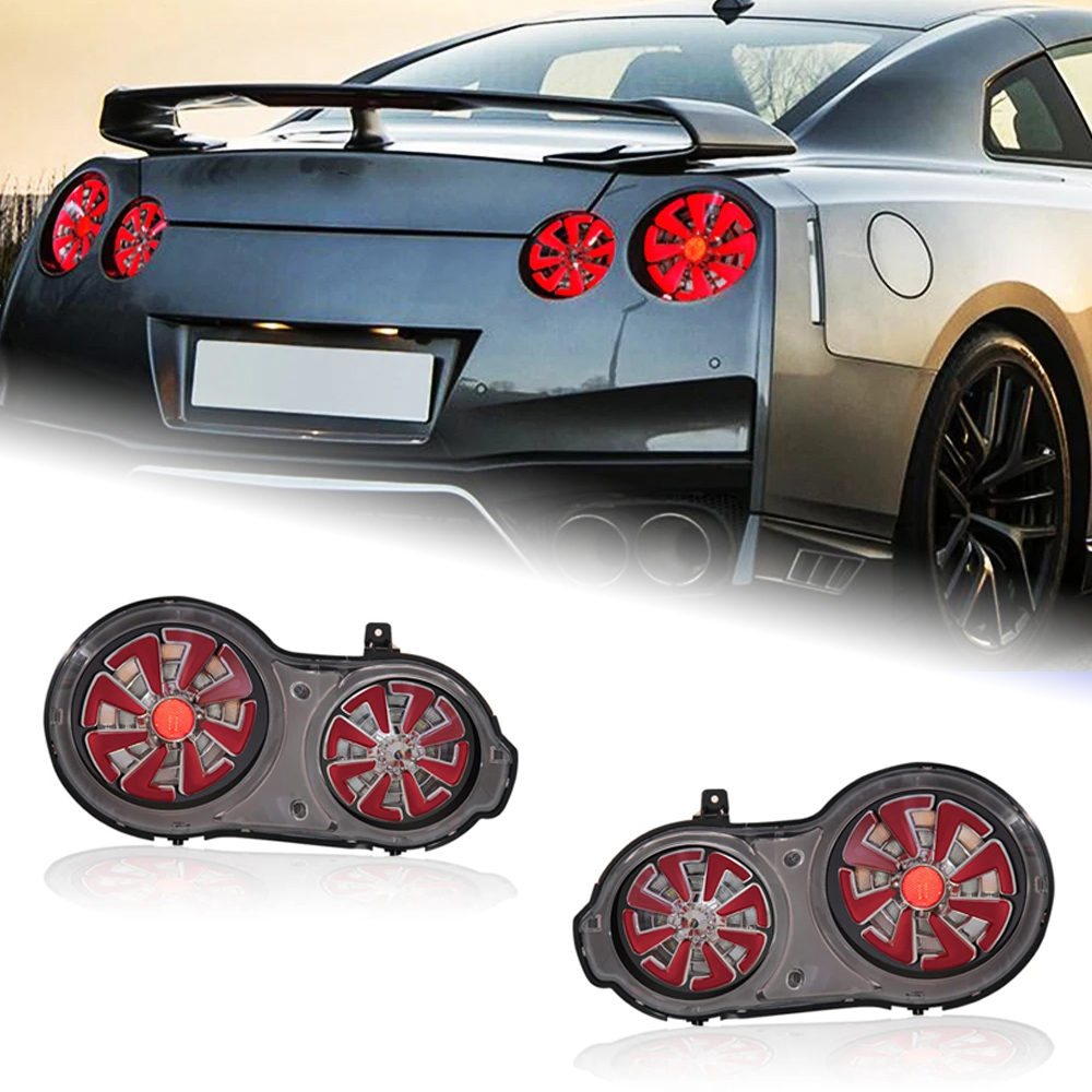 AKD Tail Lamp for Nissan GT-R LED Tail Light 2007-2018 GTR Rear Fog Brake Turn Signal Automotive Accessories