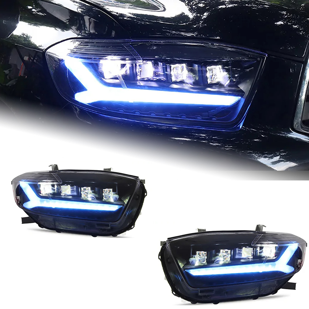 AKD Car Lights For Toyota Highlander 2009-2012 Kluger LED Headlights Assembly Upgrade Projector 4 Lens Dynamic Signal Lamp Tool Accessories