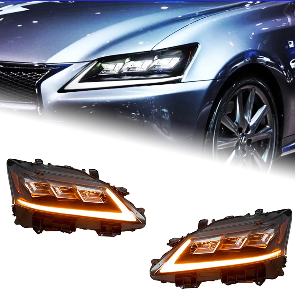 AKD Car Lights For Lexus GS250 GS350 2012-2015 GS Series LED Auto Headlight Assembly Upgrade Matrix Design Signal Lamp Tool Accessories